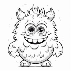 Obraz premium a cartoon monster with big eyes and a big smile