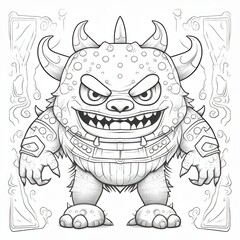 Obraz premium a drawing of a monster with big eyes