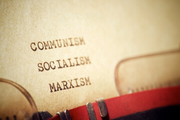 Communism Socialism Marxism text - obrazy, fototapety, plakaty