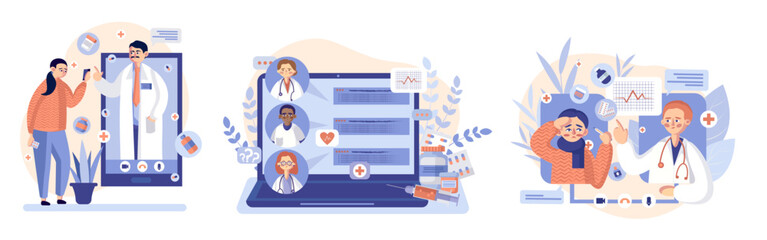 Experienced healthcare professionals conducting Internet consultations