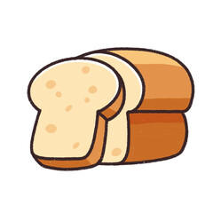 Sliced Bread Bread Icon Sticker Drawing Illustration