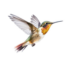 Fototapeta na wymiar hummingbird in flight isolated