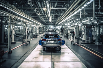 Obraz premium Futuristic automobile engineering technologies