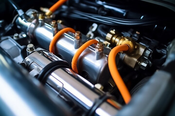 Fototapeta premium Futuristic automobile engineering technologies