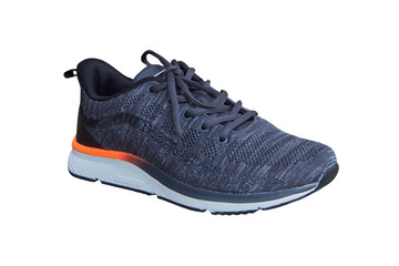 sneaker gray isolated,dark gray sneakers on a white background for a boy