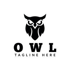 owl logo icon vector illustration