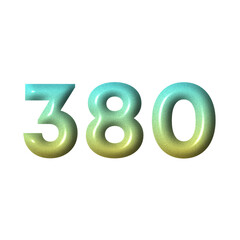 3D number yellow tosca gradient color png