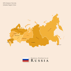 Vector map of Russia