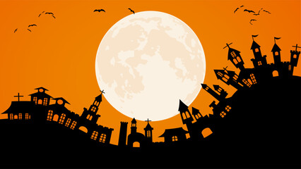 The spooky night background. Spooky night halloween background. Halloween theme dark background. Halloween spooky night background
