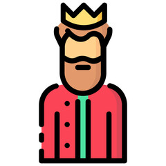 king avatar vector icon 