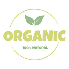 eco, bio, organic and natural products sticker, label, badge and logo. ecology icon. logo template with green leaves for organic and eco friendly products. vector illustration
