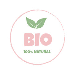 eco, bio, organic and natural products sticker, label, badge and logo. ecology icon. logo template with green leaves for organic and eco friendly products. vector illustration