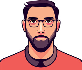 Obraz premium Face of young man stock vector. EPS-10