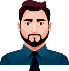 Face of young man stock vector. EPS-10