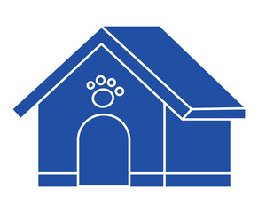 Various Dog Equipment silhouette. Food, toys, home, collar, leash, tag, bone. Pet shop or store concept. Hand drawn colorful icons. Trendy Vector illustration isolated on background