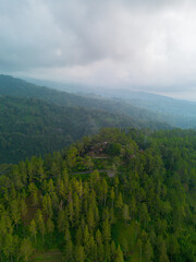 aerial photo of mountains bromo conservation area