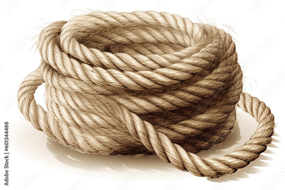Poster rope isolated on white background. generated by ai