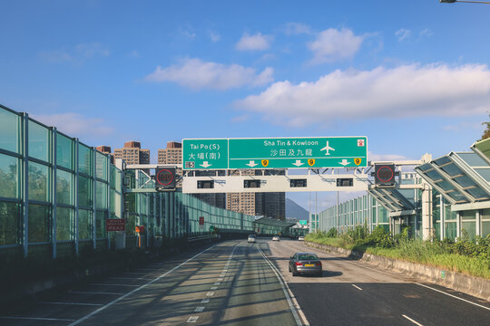 a landscape of tolo highway, hong kong May 4 2023