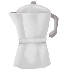 moka pot coffee drink , for summer camping travel vacation  time, illustration png clip art.