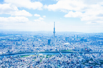 東京スカイツリー・空撮写真