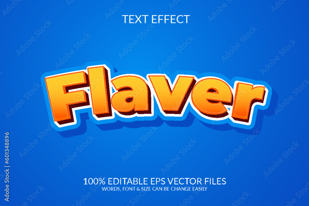 Wall mural flevar 3d fully editable vector eps text effect