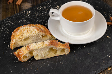 soft fresh bun with coconut filling