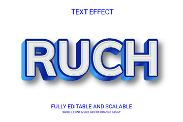 Ruch 3D Fully Editable Vector Eps Text Effect