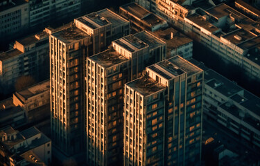 Obraz premium an aerial shot of building in milan