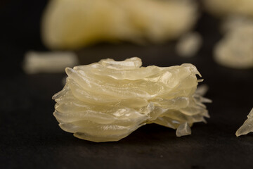 peeled and divided into small pieces ripe pale yellow pomelo