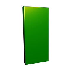 Green alphabet letter i in 3d rendering for education concept