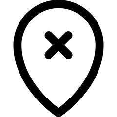 Obraz premium Unavailable Location Icon