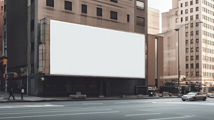 Obraz premium Blank empty billboard in an urban environment. Generative AI
