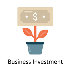 Business Investment vector Flat Icon Design illustration. Finance Symbol on White background EPS 10 File