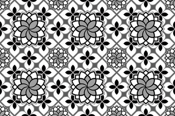 Vector vintage traditional batik seamless pattern. Indonesian batik with the Batik Kawung motif.