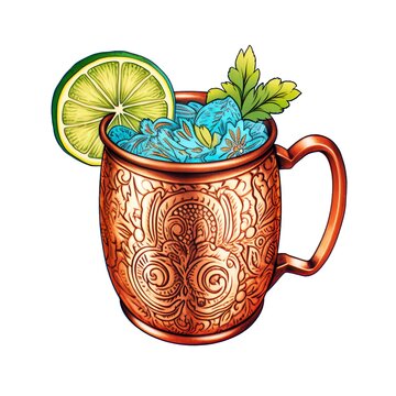 Fancy Moscow Mule created with Generative AI