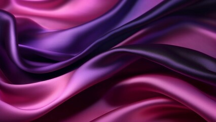 Obraz premium Abstract black purple magenta background. Silk satin. Plum color. Gradient. Dark elegant background with space for design. Soft wavy folds. Christmas, valentine.