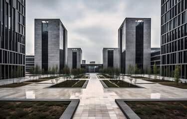 the office complex in china with open space