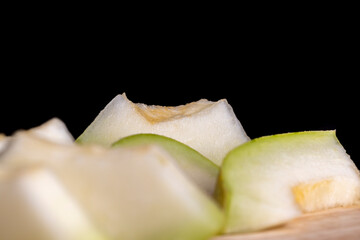Sliced ripe soft melon, close up