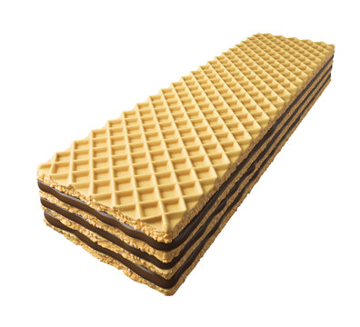 wafer chocolate Milk, design element for Food product with Clipping path, 3d illustration.