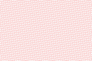Creative pattern with red hearts on white background, symbol of love, illustration