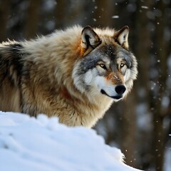 Obraz premium Wolf in winter