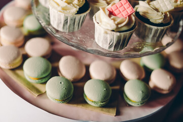 macaroons and coffee