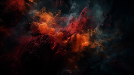 Space and glowing nebula background.  Ai generated.