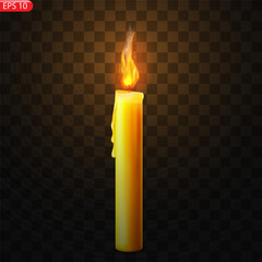 Candle vector isolated. Design template.