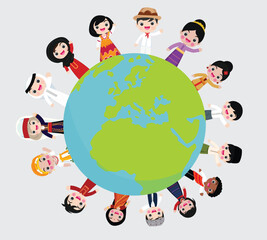 people international colorful different children from all over the world 