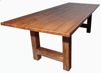 Furniture, various types of wooden furniture on a white background 