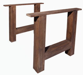 Furniture, various types of wooden furniture on a white background 