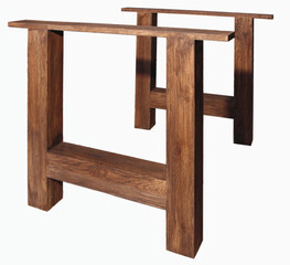 Furniture, various types of wooden furniture on a white background 