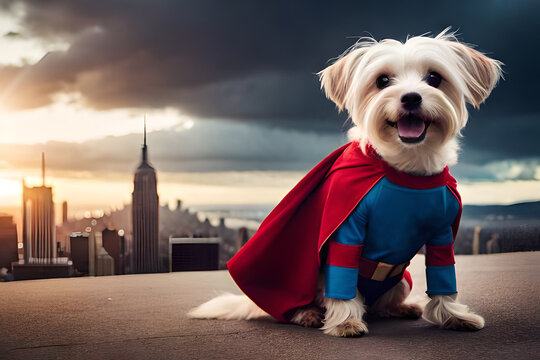 Super hero cute doggy - made with Generative AI 
