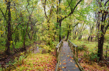 Obraz premium Boardwalk at Monocacy National Battlefield